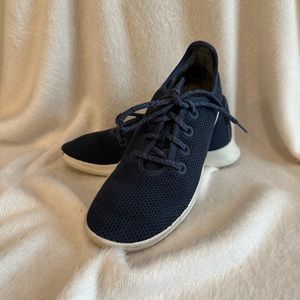 Allbirds- Blue Lace up Tree Runners Mesh Sneakers